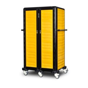 İkili Servis Tepsi Arabası 150 (2 Yanı + Arka Kapalı + Kapılı)